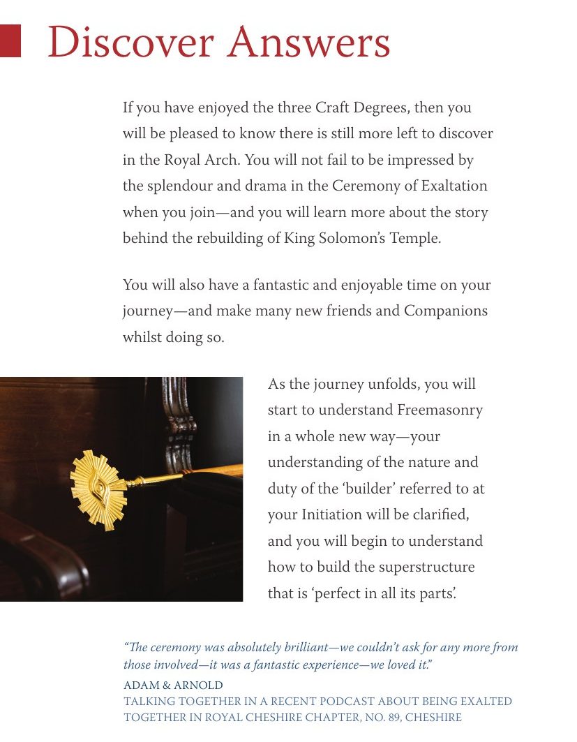 Discover Answers in the Royal Arch