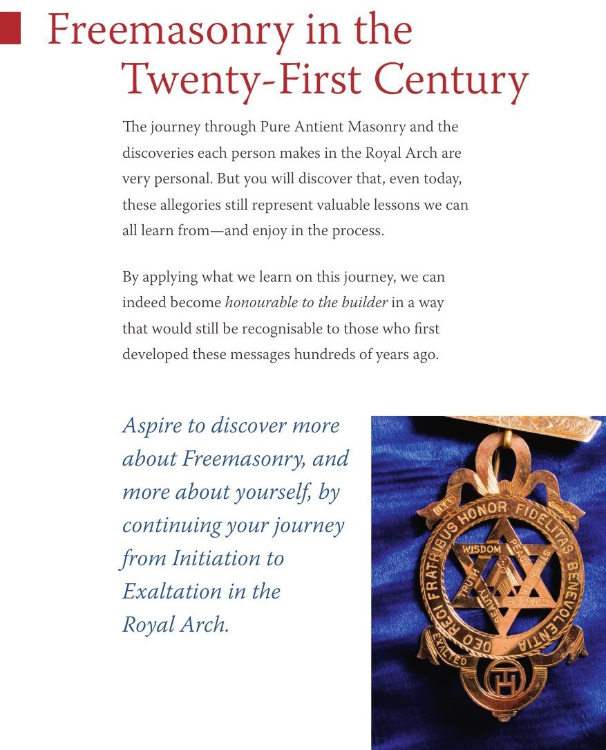 Freemasonry in the Twenty-First Century and the Royal Arch
