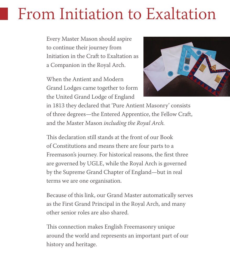 From Initiation to Exaltation in the Royal Arch